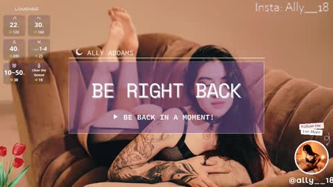 Snapshot of ally_addams chatting on February 25, 2025, 6:47 am Ally online show from February 25, 2025, 6:47 am