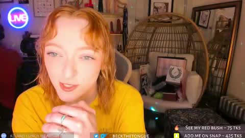 Snapshot of beckthetongue chatting on October 11, 2025, 4:33 am Beck the tongue online show from October 11, 2025, 4:33 am