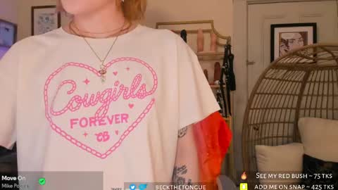 Snapshot of beckthetongue chatting on May 6, 2026, 5:51 pm Beck the tongue online show from May 6, 2026, 5:51 pm