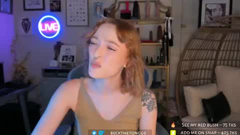 Snapshot of beckthetongue chatting on July 15, 2026, 3:23 am Beck the tongue online show from July 15, 2026, 3:23 am