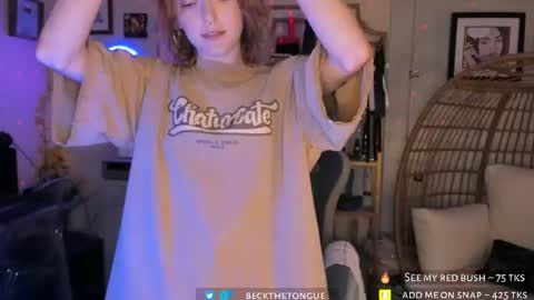 Snapshot of beckthetongue chatting on July 29, 2026, 9:57 pm Beck the tongue online show from July 29, 2026, 9:57 pm
