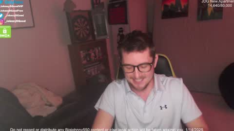 Snapshot of bigjohnny550 chatting on January 15, 2025, 10:46 pm Johnny D Good online show from January 15, 2025, 10:46 pm