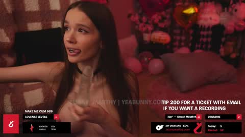 Snapshot of bunny_marthy chatting on February 14, 2025, 6:51 pm Maddie Next stream online show from February 14, 2025, 6:51 pm