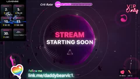 DaddyBear online show from February 2, 2026, 6:50 pm