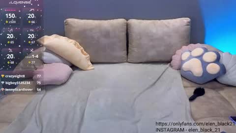 Snapshot of elen_black_23 chatting on February 21, 2025, 1:00 am Lena - online show from February 21, 2025, 1:00 am