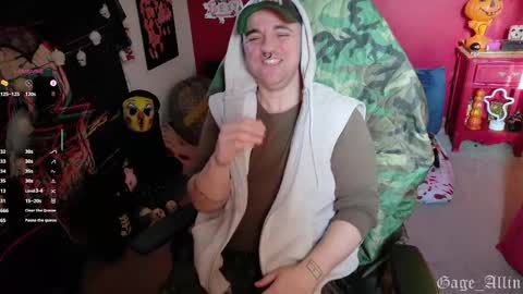 Snapshot of gage_allin chatting on October 28, 2025, 8:22 pm Gage Allin AKA Alpha Pussy online show from October 28, 2025, 8:22 pm