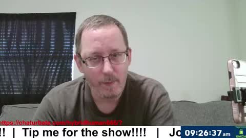 Snapshot of hybridhuman666 chatting on October 9, 2025, 2:26 pm Bob Anderson online show from October 9, 2025, 2:26 pm