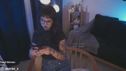 Snapshot of janne_maybe chatting on March 2, 2026, 8:37 pm jmaybe e online show from March 2, 2026, 8:37 pm