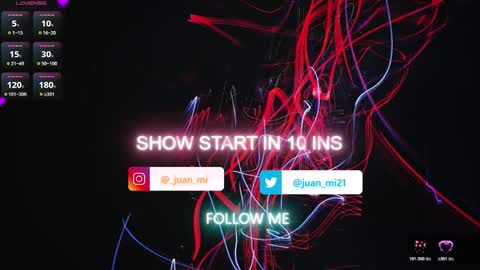 Snapshot of juanmiiss chatting on January 19, 2026, 11:03 am Juan Miguel online show from January 19, 2026, 11:03 am