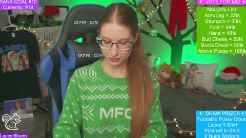 Snapshot of laceybloom chatting on December 24, 2024, 1:27 am Lacey Bloom online show from December 24, 2024, 1:27 am