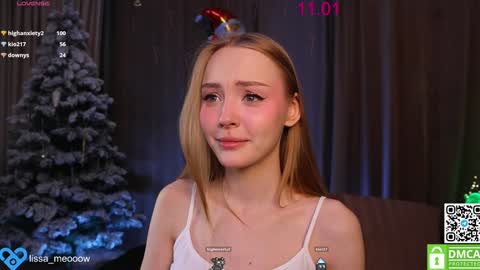 Snapshot of lissa_meooow chatting on January 11, 2025, 3:34 am your Liza again. Next stream Dec. 1 at 2 or 3 GMT online show from January 11, 2025, 3:34 am