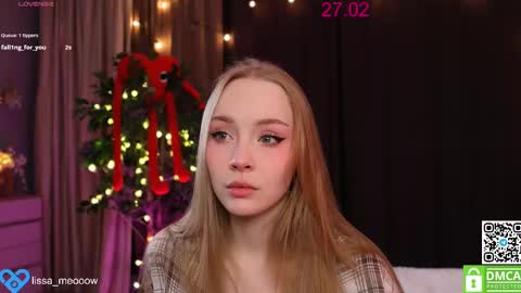 Snapshot of lissa_meooow chatting on February 27, 2025, 3:36 am your Liza again. Next stream Dec. 1 at 2 or 3 GMT online show from February 27, 2025, 3:36 am