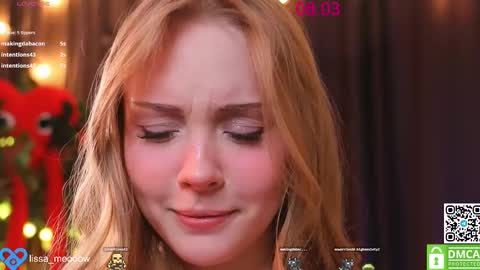 Snapshot of lissa_meooow chatting on March 8, 2025, 4:23 am your Liza again. Next stream Dec. 1 at 2 or 3 GMT online show from March 8, 2025, 4:23 am