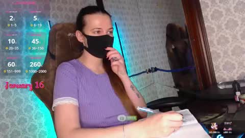 Snapshot of m00n8kiki chatting on January 16, 2025, 6:46 am Ksu online show from January 16, 2025, 6:46 am