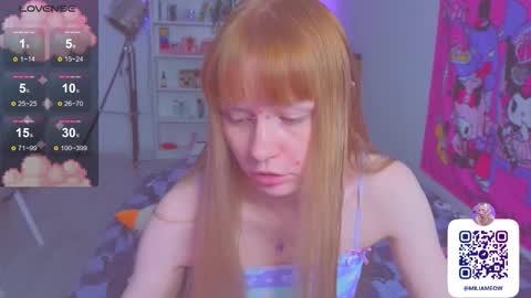 Snapshot of miliameow chatting on September 9, 2025, 2:33 am Milia online show from September 9, 2025, 2:33 am