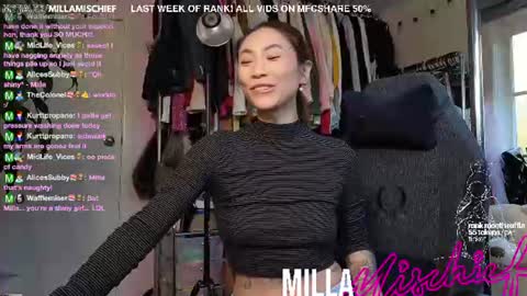 Milla Mischief online show from June 27, 2026, 4:39 am