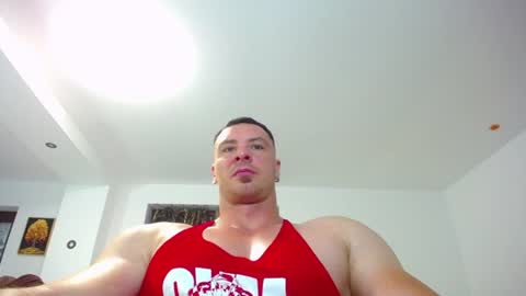 Snapshot of muscleaj69 chatting on July 22, 2026, 5:54 am AJ online show from July 22, 2026, 5:54 am
