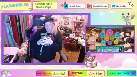 Snapshot of nerdgibbler chatting on July 9, 2026, 11:58 am NerdGibbler online show from July 9, 2026, 11:58 am
