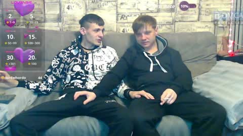 Max tall dark-haired guy with tattoos and Phil blond-haired online show from April 3, 2026, 1:03 am