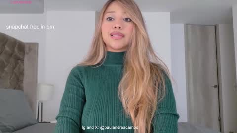 Snapshot of paulaacam chatting on February 8, 2026, 8:12 pm Paula Andrea online show from February 8, 2026, 8:12 pm