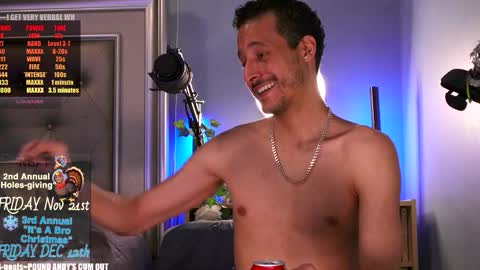 Snapshot of prosbate chatting on November 13, 2025, 1:37 am Andy Conda ITS A BRO CHRISTMAS PARTY FRIDAY DECEMBER 13TH 9pm est - LATE Mark Your Calendar online show from November 13, 2025, 1:37 am