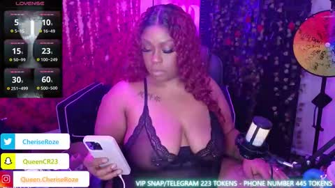 Snapshot of queencroze chatting on November 23, 2025, 9:58 pm Queen Cherise Roze online show from November 23, 2025, 9:58 pm