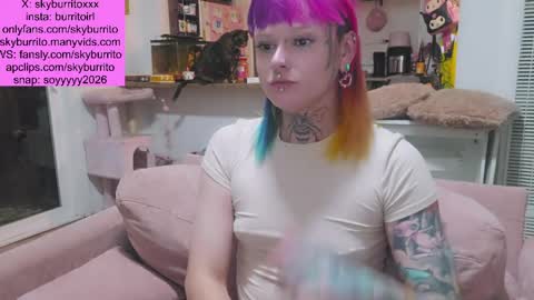 Snapshot of queer_burrito chatting on May 23, 2026, 4:39 am Sky Burrito online show from May 23, 2026, 4:39 am