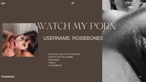 Snapshot of rosiebones chatting on July 1, 2026, 6:40 pm Rosie Bones online show from July 1, 2026, 6:40 pm