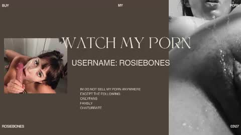 Snapshot of rosiebones chatting on July 21, 2026, 5:59 pm Rosie Bones online show from July 21, 2026, 5:59 pm