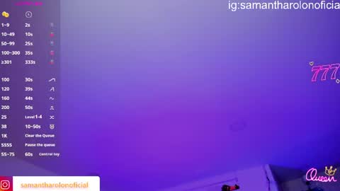 Snapshot of samantha_rolon chatting on June 20, 2026, 2:36 am Samatha online show from June 20, 2026, 2:36 am