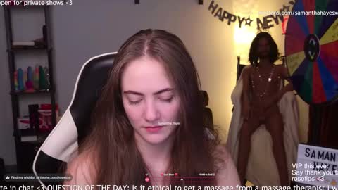 Snapshot of samanthahayesxoxo chatting on January 14, 2025, 8:31 am The Real Samantha Hayes haha online show from January 14, 2025, 8:31 am