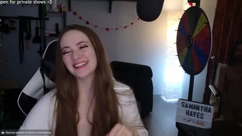 Snapshot of samanthahayesxoxo chatting on February 20, 2025, 3:56 am The Real Samantha Hayes haha online show from February 20, 2025, 3:56 am