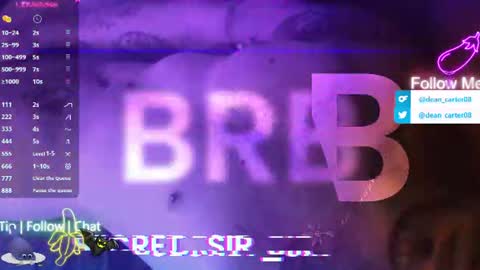 Snapshot of secret_sir chatting on June 28, 2026, 10:38 pm Dean Carter online show from June 28, 2026, 10:38 pm