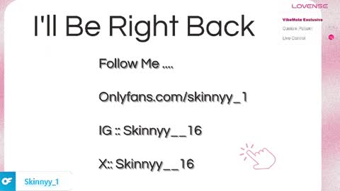 Skinnyy   online show from April 27, 2026, 6:55 am