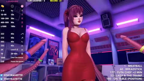 SkyeAnette online show from February 15, 2026, 2:19 am