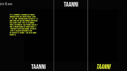 TAANNI online show from April 16, 2026, 9:39 pm