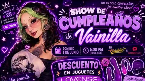 Snapshot of vainilla_l chatting on June 18, 2026, 2:45 am Vainilla Independent model online show from June 18, 2026, 2:45 am