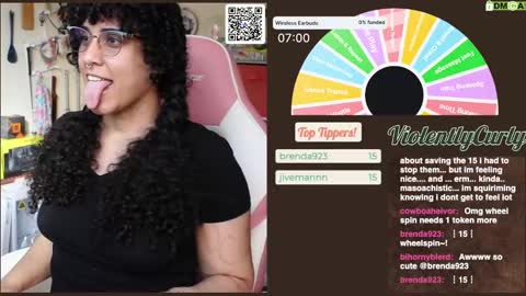 Snapshot of violentlycurly chatting on March 1, 2025, 11:15 pm Curly the Coin Operated Toy online show from March 1, 2025, 11:15 pm