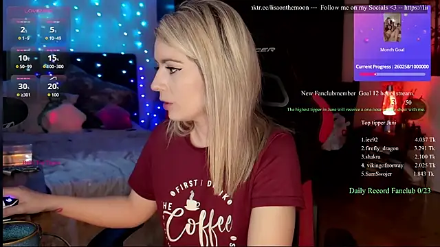 Lisaonthemoon online show from June 14, 2026, 3:03 pm