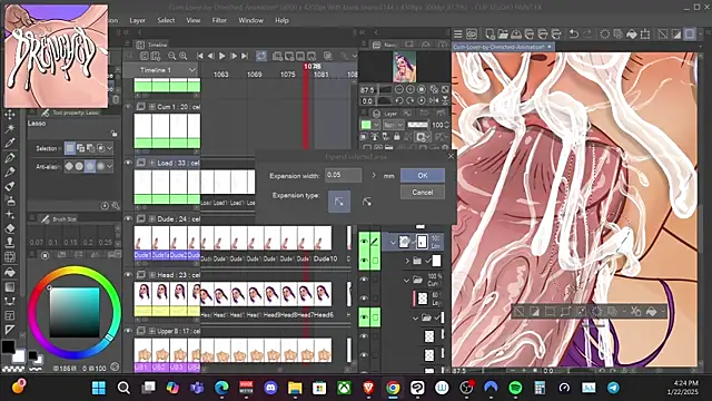 Snapshot of DrenchedArt chatting on January 23, 2025, 12:25 am DrenchedArt online show from January 23, 2025, 12:25 am