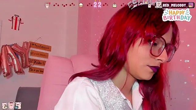 Snapshot of RedMeloddy chatting on July 18, 2026, 10:24 pm RedMeloddy online show from July 18, 2026, 10:24 pm