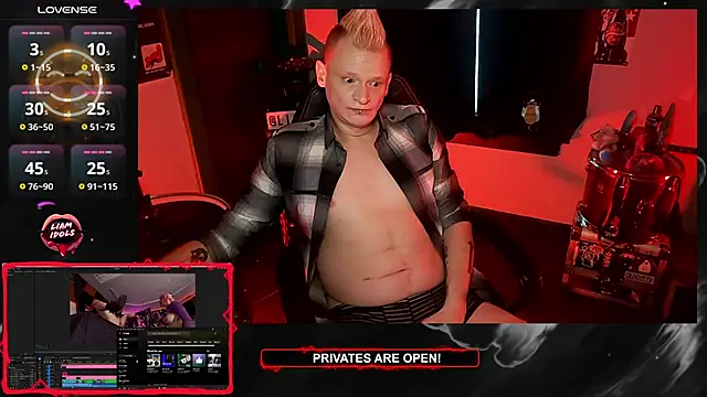 LiamIdols online show from January 23, 2025, 3:22 pm