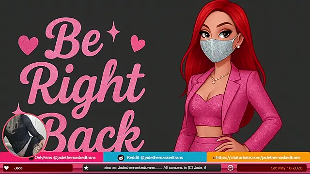 jadethemaskedtrans online show from May 15, 2026, 11:45 pm