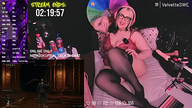 VelvetteSWE online show from July 3, 2026, 5:52 pm