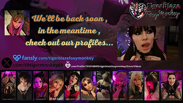 TigerBlazeFoxyMonkey online show from March 5, 2026, 2:57 pm