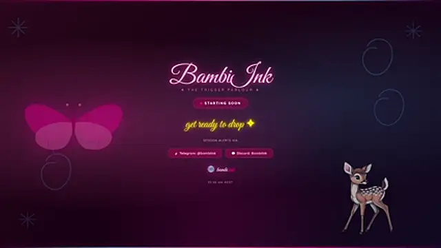 BambiInkXXX online show from April 21, 2026, 2:56 pm