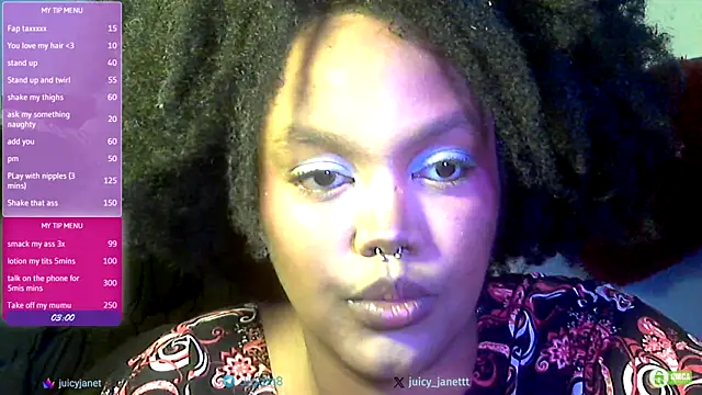 juicy janet online show from March 23, 2026, 6:12 pm