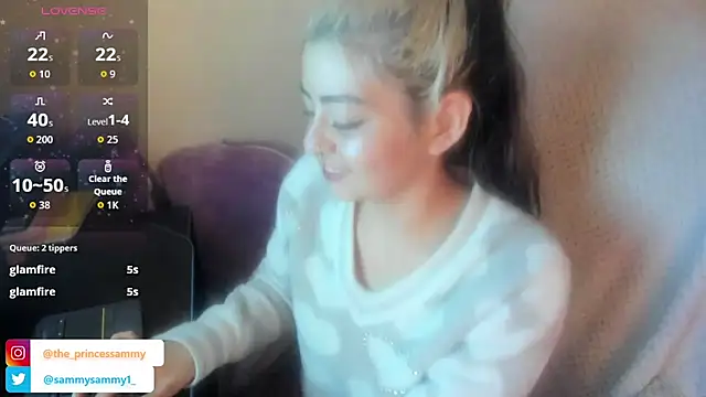 Snapshot of Sammysammy_ chatting on June 18, 2026, 9:14 am Sammysammy online show from June 18, 2026, 9:14 am