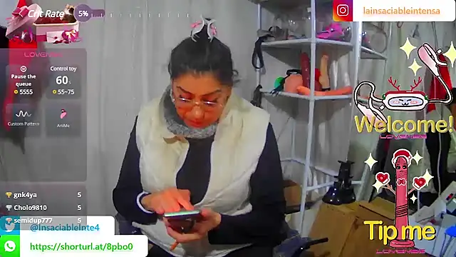 Snapshot of LaInsaciableIntensa chatting on February 23, 2025, 1:57 am LaInsaciableIntensa online show from February 23, 2025, 1:57 am