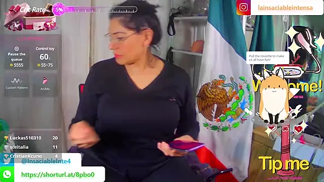 Snapshot of LaInsaciableIntensa chatting on February 23, 2025, 9:26 pm LaInsaciableIntensa online show from February 23, 2025, 9:26 pm